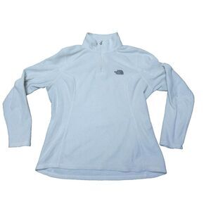 The‎ North Face Jacket Womens Medium White Sherpa Fleece Quarter Zip Ladies